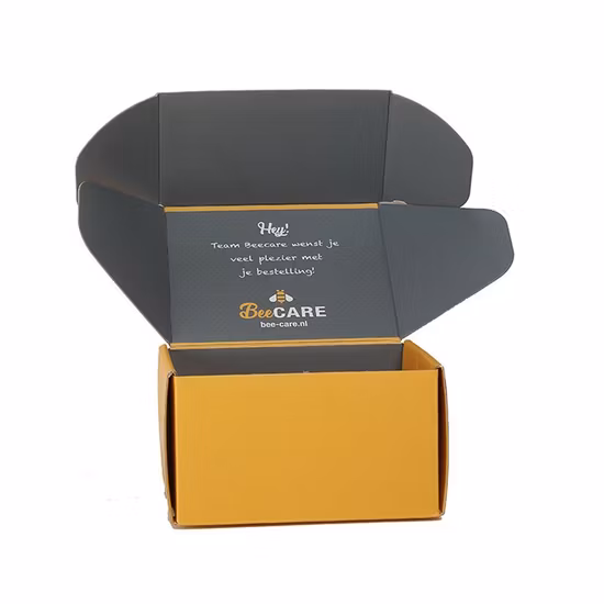 Caixas de cartão onduladas recicláveis ​​do papel de embalagem de dobramento liso feito sob encomenda do logotipo