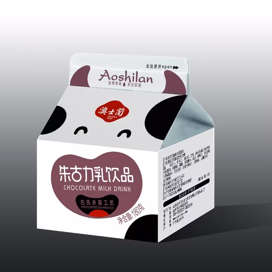 Pacote de água/leite/iogurte ou geléia/café/especiarias e sopa/cobertura de chicote/bebida de lactobacillus/suco/álbumen/iogurte/gato/wip cobertura empena caixa de papel superior